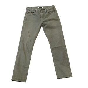 7 For All Mankind Green Slim Straight Jeans | Size 25